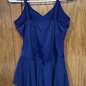 Navy Blue Sleeveless Figure Skating Dress